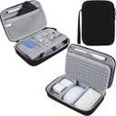 Hard Travel Electronic Organizer Case for MacBook Power Adapter Chargers Cables Power Bank Apple Magic Mouse Apple Pencil USB Flash Disk SD Card Hard Drive Waterproof Shockproof Carrying Bag, Black