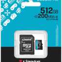 Kingston Canvas Go Plus 512GB microSD Card | Up to 200MB/s | Class 10, UHS-I, U3, V30, A2 | SDCG4/512GB