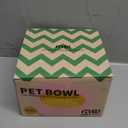 MS!MAKE SURE Cat Bowls, Adjustable Elevated Ceramic Cat Bowls with Anti-Slip Rubber Pad, Splash Guard, Lead & Cadmium Free, Whisker Friendly, for Puppies & Cats - 5.1" Wide, 295ML (10 oz), Green