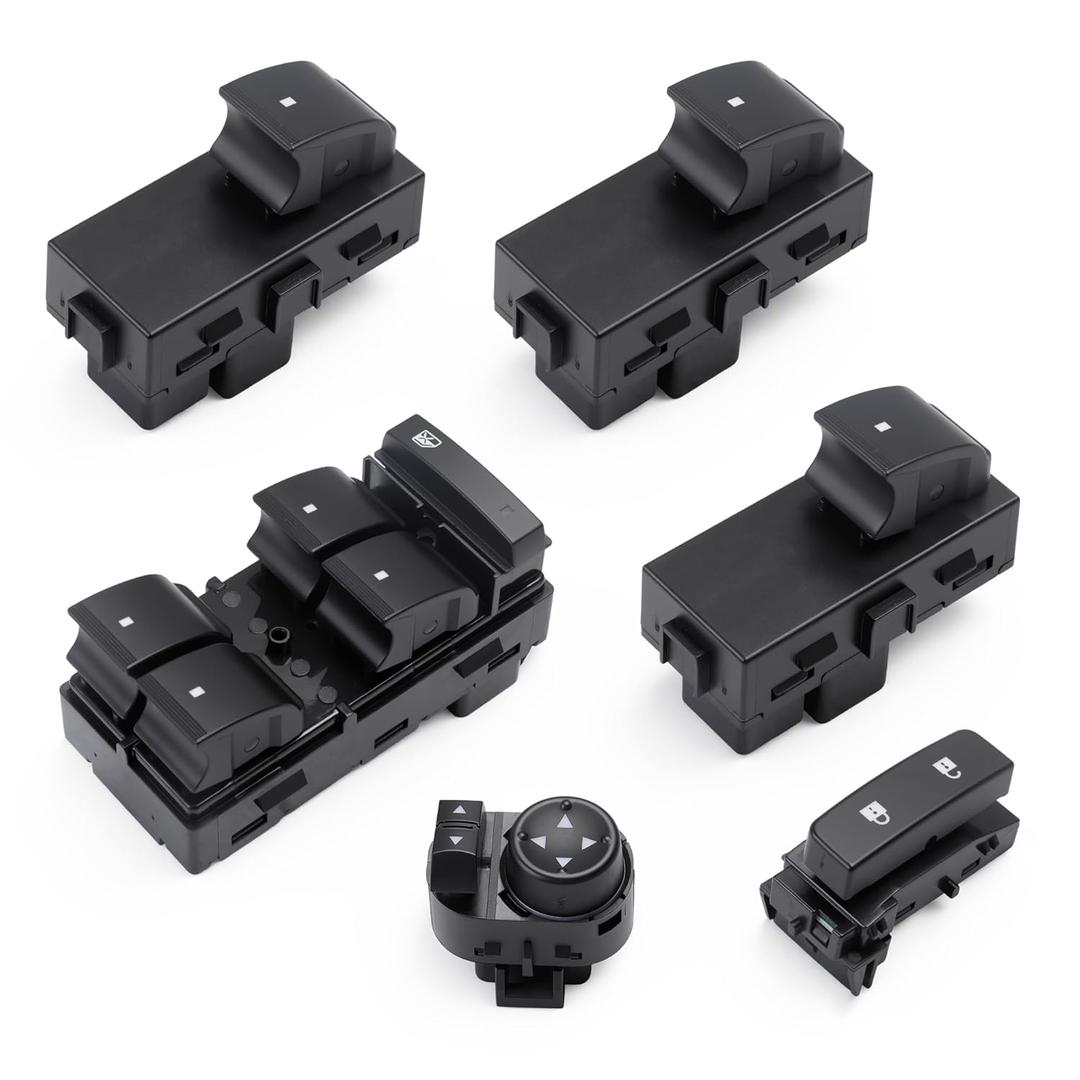 Driver Side Master Power Window Switch & Door & Mirror Control Switch Button, for Chevy Silverado, for GMC Sierra 1500 2500/3500HD 2007-2013 25789692 22895545 15804093 22883768