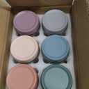 NETANY 6-pack 16 oz Overnight Oats Containers with Lids, Glass jars with Airtight Lids, Wide mouth Mason Salad jars, Glass Food Storage Containers for Snacks Yogurt Spice Sugar