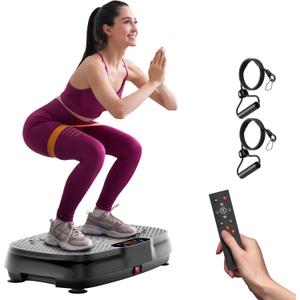 Vibration Plate Exercise Machine: TISSCARE Vibrating Plates for Weight Loss and Lymphatic Drainage, 400lbs Shake Plate Whole Body Workout Platform for Home Fitness Fat Burner Gifts (Silver Grey)
