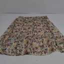 Allegra K Women's Knee Length Skirt Floral Elastic Waist Flowy Tiered A-Line Ruffle Skirt, XL