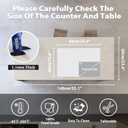 Thick Silicone Counter Mat Large 23.4"by15.6", Heat Resistant Mat for Kitchen Table/Countertop Protector/Non Stick Pastry Baking Placemats, Silicone Pad for Crafts Kids, Super Kitchen Clear