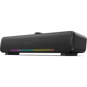 Computer Speakers, Bluetooth RGB Laptop SoundBar, 16W Dual HiFi Stereo with 6 LED Color Mode Soundbar, USB Powered Computer Speakers for Monitor, Phone, PC, Laptop