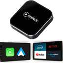 CarPlay AI Box 2025 Upgrade Magic Box 3.0 with Wireless CarPlay & Android Auto, Built-in Netflix, YouTube, Disney+, Prime Video | 5.8GHz WiFi, Auto Connect | for OEM Wired CarPlay Cars & Motorcycles