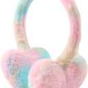 Yuoahcn Toddler Kids Winter Earmuffs Girl Warm Ear Muffs Baby Girls Plush Ear Warmers Cute Ear Covers Headband 3-8Y (Rainbow Pink)