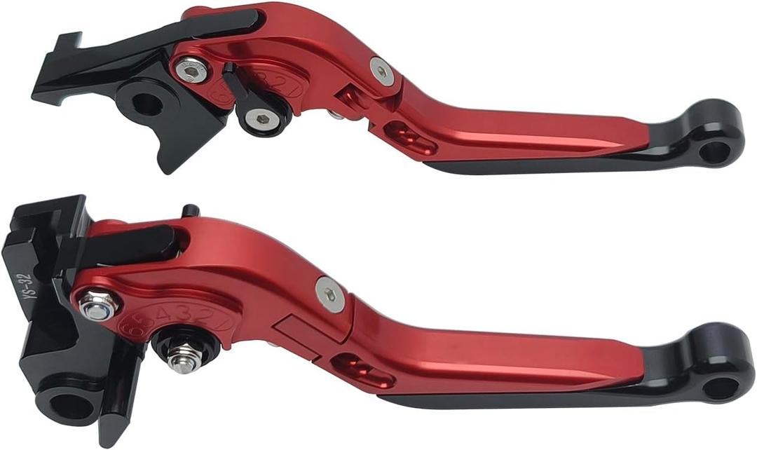 Brake Clutch Lever Set Replacement for Kawasaki Z900 Z650 Ninja 650 650R ER-6F EX650 2017-2023 Vulcan S 650 2015-2022 Z650RS Versys1000/ ZX-4R 2023 Extendable Motorcycle Levers(Red)