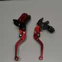 PACEWALKER Universal Motorcycle 7/8" 22mm Handlebar Brake Master Cylinder Clutch Lever CNC Left & Right Set for Honda Kawasaki Suzuki Yamaha Red