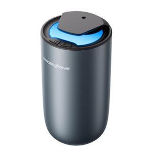 Waterless Diffuser for Essential Oil, Smart Car Air Freshener Diffuser with 3 Mist Grades & 3 LED Light Colors, Auto On/Off, Rechargeable Scent Air Machine