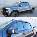 4pcs Wind Deflectors, Outside Mount Rain Guards Set, Sunroof Side Window Visors Compatible with 2019-2025 Chevrolet Silverado, GMC Sierra 1500; 20-24 Silverado/Sierra 2500 HD/3500 HD Crew Cab 94805