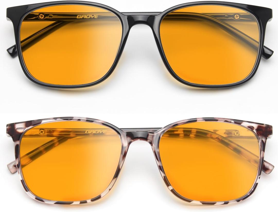 Gaoye Ultralight Blue Light Glasses for Women - Computer Protection Glasses for All Day Comfort - Anti UV Glare & Eyestrain (Brown)