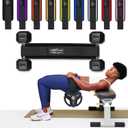 Hip Thrust Belt - Heavy duty, Comfortable, Adjustable Glute Trainer with Anti-Slip Pads. Ideal for Home Workouts with Dumbbells, Kettlebells, Plates. Extra Padding for Gym and Home Fitness hold up to 600 lbs - Black