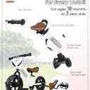 KRIDDO 2-in-1 Kids Tricycle and Toddler Balance Bike 2 Year Old, Detachable Pedals and Stowable Training Wheels, DIY Plate, Riding Trikes Toy for Ages 18 Months to 3 Years