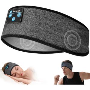 Sleep Headphones Bluetooth Headband - Sleeping Headphones for Side Sleeper Reduce Snoring Disturbance for Sleeping, Sports, Tech/Birthday for Women Men Mom Dad (Deep Greywhite)
