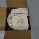 7 Pack 3D Baby Monthly Milestone Card Signs Baby Announcement Sign Double Sided Hello World Newborn Signs Wooden Circles Discs for Welcome Newborn Boy Girl Photo Props(Slate Blue,Letter)