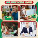 Honeydak 5 Pack Snack Containers 3 Compartment Bento Snack Boxes Divided Meal Prep Containers with Lids Reusable Adults Lunch Food Storage Box for School Work Travel(Christmas Color)