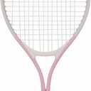 Junior Tennis Racquet Lightweight Aluminum Tennis Racquet Beginner-Friendly Athletic Gear for Children, Beginners, Indoor Training Backyard Pink White Handle-net Bag