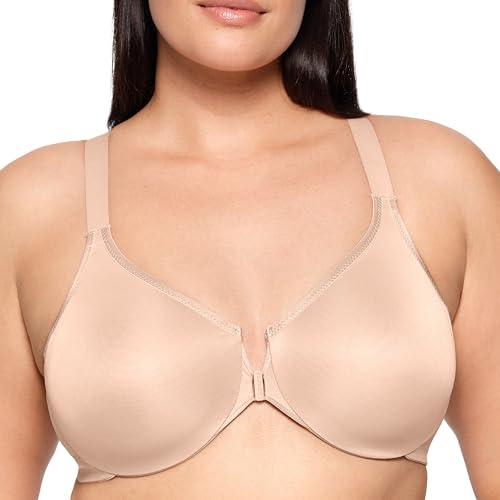 Glamorise Full Figure Plus Size Wonderwire Front-Closure Posture Back Bra Underwire #9265 Café, 42 DD