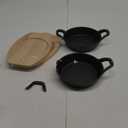 HOME DISTRICT Cast Iron Ramekin Set Oven Safe Mini Skillets Bakeware Bowls Casserole Pots, 6.5" x 1 1/2", 12 oz - 2 PC Set