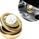 Car Solar Energy Air Freshener, Solar Powered Rotating Air Purifier Aromatherapy Diffuser, Rotatable Interior Fragrance for Car Office Home Decoration, Car Accessories (Golden)