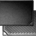 LDP3 Cast Iron Rectangular Reversible Grill/Griddle, 9.5-inch x 16.75-inch, Black Versatile Cast Iron Rectangular Reversible Grill & Griddle - Ideal for Indoor and Outdoor Cooking