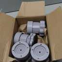 4 Sets Furniture Bed Risers 3 Inch Washing Machine Support Heavy Duty, Adjustable Height 4 inch Furniture Risers for Sofa, Fridge, Chairs, Light Gray (Grey-4 Pack)