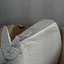 Vekkia 34" Extra-Long Wedge Pillow, Back & Arm Support, Bed Wedge Pillow for Sleeping After Surgery, Acid Reflux, Snoring Relief, Removable Washable Cover & Double Side Pockets, 7.5" Height, White