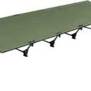 HOMFUL Ultralight Camping Cot Portable Folding Backpacking Cot Bed, Lightweight Compact for Adults for Outdoor Travel, Hiking, Home, Green