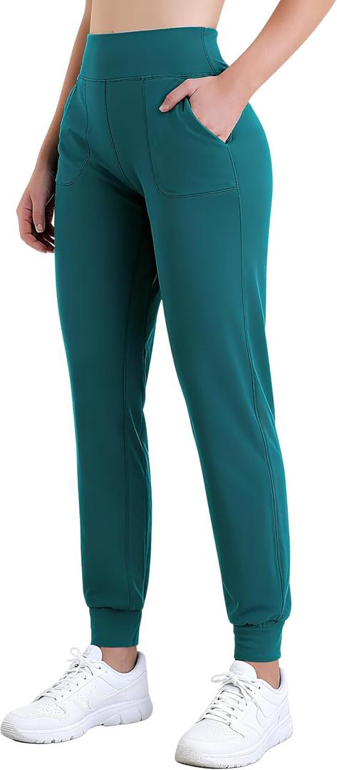 Sunzel Lightweight Soft Joggers for Women with Pockets, High Waisted Sweatpants Hiking Yoga Pants for Workout Lounge Running (Blue, XL)