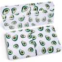 Baby Bath Kneeler and Elbow Rest Set Avocado Print, Cushioned Mat w/Item Storage & Suction Cups, Quick-Dry Neoprene, Baby Bath Essentials