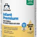Amazon Brand - Mama Bear Infant Premium Milk-Based Baby Formula Powder with Iron, 2'FL HMO, Omega-3 DHA and Choline, Brain, Growth, Immunity, Non-GMO, 2.12 pound (Pack of 1) (EXP 08/20/26)