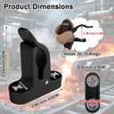 Magnetic Golf Holder Clip  Aluminum Alloy Ring Stand Clip for Golf Carts | Holds 30-70 Ring Gauges | Ideal Gifts for Golfers (Gloss Black)