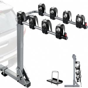 Upgrade Hitch Bike Rack with 2'' Receiver, 240 LBS Max Load 4 Bikes