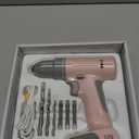 WORKPRO Pink Cordless Drill Driver Set, 12V Electric Power Drill Tool Kit with 6 Pcs Bits, 3/8-Inch Keyless Chuck, Variable Speed, 18 Touque Setting, Type-C Charge Cable, Led Light, Pink Ribbon