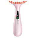 Facial and Neck Massager for Face, Neck - Skin Lifting & Firming - Wrinkle & Dark Circle Reducer - at Home Skin Care Face Sculpting Tool and Neck Massager-Pastel Pink (Single Head)