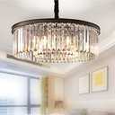 Crystal Chandeliers Modern Contemporary Ceiling Lights Fixtures Pendant Lighting Dining Room Living Room Chandelier D21.6 H7.1, D22"