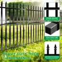 Metal Garden Fence 40in H x 27in W (10 Panels, Total Length 23ft), No Dig Animal Barrier Fence for Dogs, Heavy Duty Tube Decorative Garden Edging Border, Outdoor Rustproof Landscape Fencing for Yard
