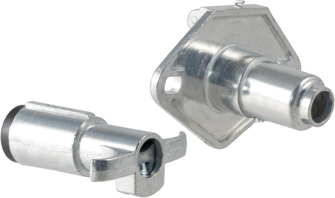 CURT 58671 Vehicle-Side and Trailer-Side 4-Pin Round Wiring Harness Connectors