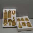 Amber Glass Bud Vases Set of 12, Gold Mini Flower Vase for Centerpieces, Small Vases in Bulk for Wedding Decorations, Vintage Vase for Table, Recepetion, Home Dcor