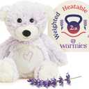 warmies Microwavable & Weighted Stuffed Animals, Love Bear - Heated Stuffed Animal Plushie for Warmth & Comfort - Cute Soft Plush Toys for Adults & Children (Boys, Girls, Babies & Toddlers)