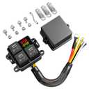 DaierTek 12V 3 Way Waterproof Relay Box Pre-Wired Fuse and Relay Box 3x4 Pin 40A Relay and 3 ATC/ATO Blade Fuse for Automotive Cars Truck Boat