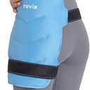 REVIX Hip Ice Pack Wrap with Straps, Reusable Gel Cold Compression for Hip Replacement, Soft Plush Lined Cold Packs for Sciatic Nerve Discomfort Relief