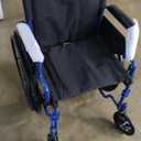 Drive Medical Blue Streak Lightweight Wheelchair with Swing-Away Footrests and Flip-Back Arms, Portable Folding Wheelchair for Adults and Seniors, 18 Inch Seat