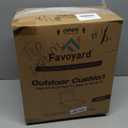 Favoyard Outdoor Seat Cushion Set 24 x 24 Inch Waterproof & Fade Resistant Patio Furniture Cushions with Removable Cover Deep Seat & Back Cushion with Handle and Adjustable Straps for Chair Sofa Couch (Dark Gray)