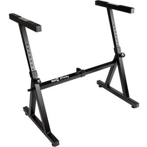 RockJam Z Style Adjustable and Portable Heavy Duty Music (Fits 54-88 Key Electric Pianos) Electronic Keyboard Stand (RJZZ363)