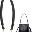 PH PandaHall Crossbody Bag Straps, 28.5 Inch Short Bag Strap Purse Strap 1.4 Inch Wide PU Leather Replacement Shoulder Strap with Golden Metal Clasps for Women DIY Underarm Bag Handbag, Black