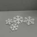 Blulu 4 Pcs Winter Wooden Snowflakes Decor Tabletop Decorations Christmas Snowflake Signs Winter Wooden Xmas Standing Table Sign Christmas Fireplace Decoration for Party Birthday(White)