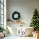 Chinoiserie Christmas Kitchen Towels, Pink Bow Coquette Christmas Tree Dish Towels for Kitchen Bathroom, Pink Christmas Hand Towels for Bathroom Kitchen, Grandmillennial Decor,16x24 Inches Set of 2