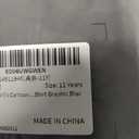 Girl's Cartoon Graphic Long Sleeve Crewneck Sweatshirts Drop Shoulder Cute Pullover Tops T Shirt (Black)